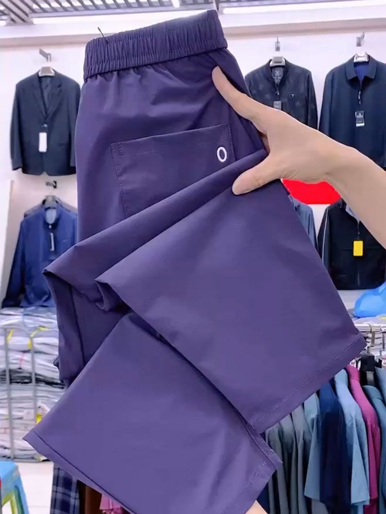 Korean style summer thin cropped pants for women new style slim quick-drying harem pants breathable versatile high stretch dad pants for women