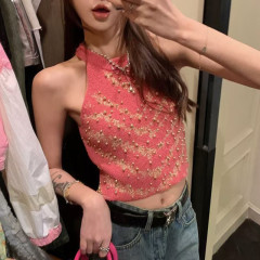 非實拍 小香風掛脖針織背心女春夏新款高級感氣質辣妹上衣潮