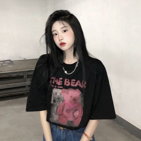 韓國外貿短袖t恤女寬鬆韓版ins潮春夏季新款時尚百搭半袖上衣女