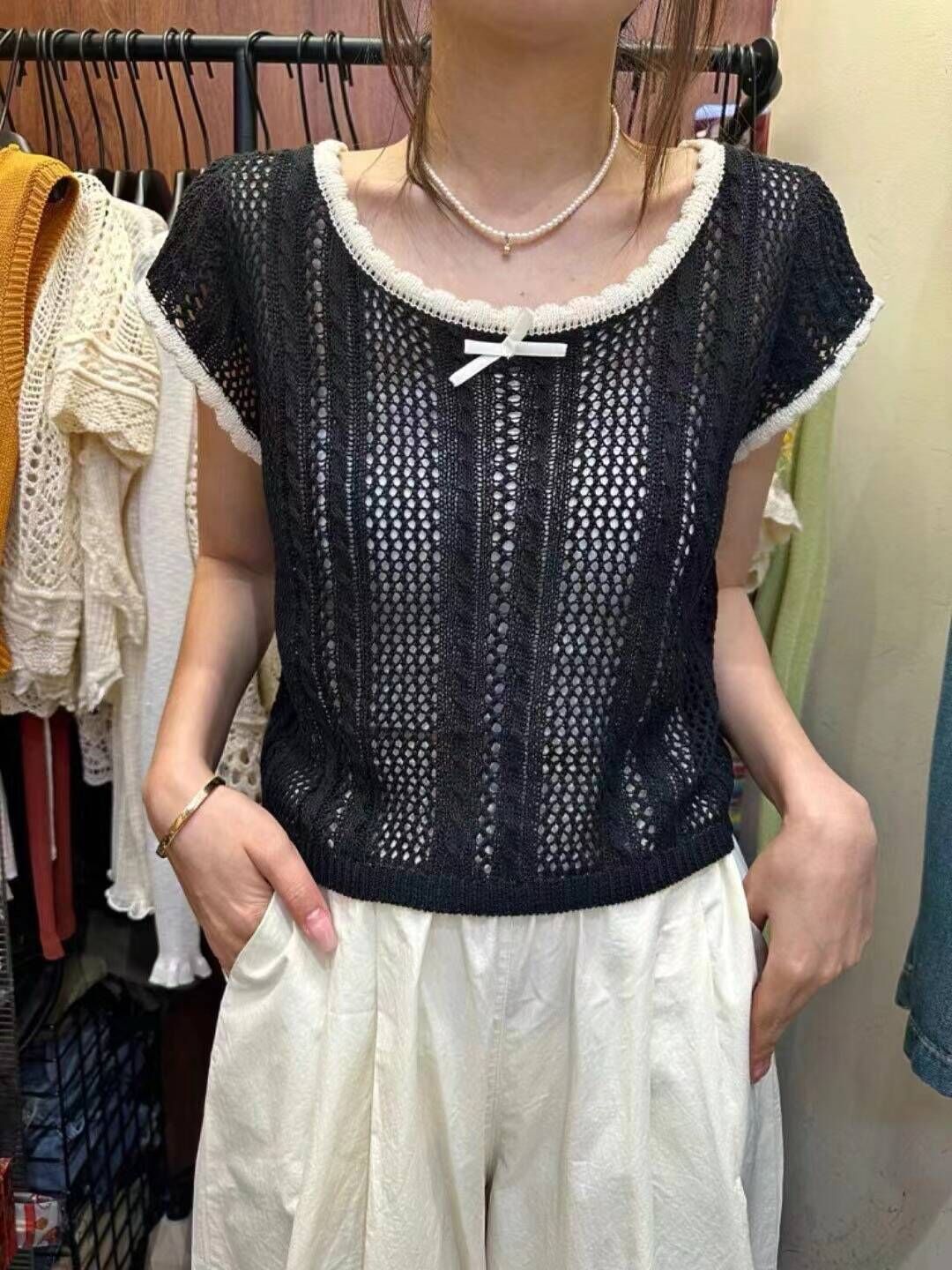 韓系穿搭短袖t恤女2025新款夏季減齡百搭設計感顯瘦短款上衣
