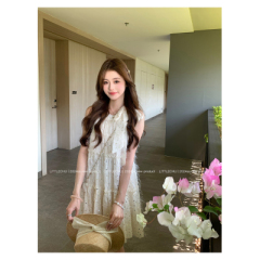 Chuchu, a cute daughter, bow tie halter neck dress for women, spring and summer niche design, baby skirt, short skirt