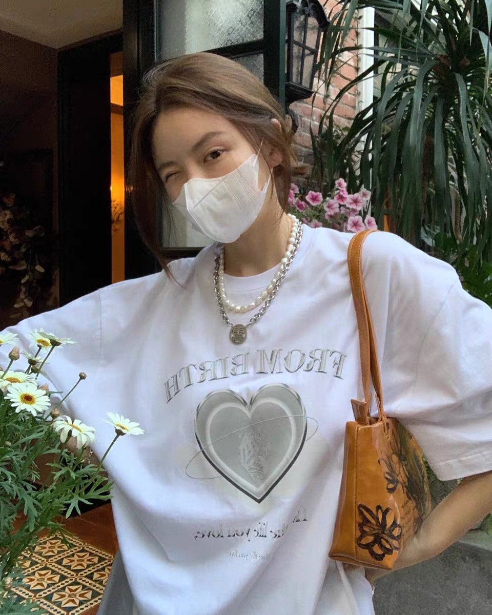 韓國外貿短袖t恤女寬鬆韓版ins潮春夏季新款時尚百搭半袖上衣女