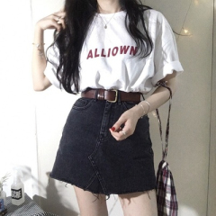 港風網紅ins超火短袖T恤女夏裝韓版潮原宿學生寬鬆百搭半袖上衣服