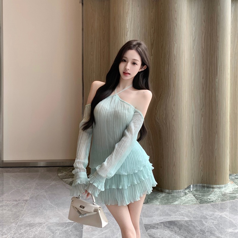 Real shot, Mint milk green sweet and thin temperament set