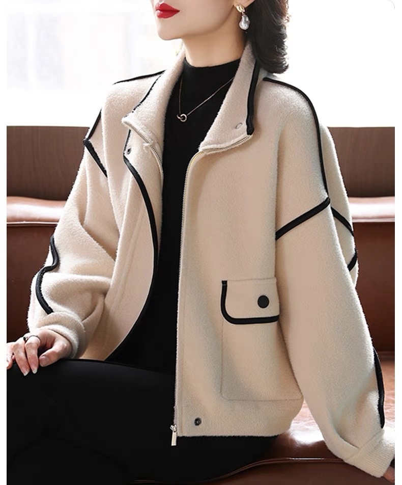 Middle-aged mother autumn wool coat fashionable temperament 2025 new middle-aged and elderly women's autumn and winter wool coat