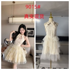 Bailey's Diary Ballet Style Embroidered Lace Dress with Bow