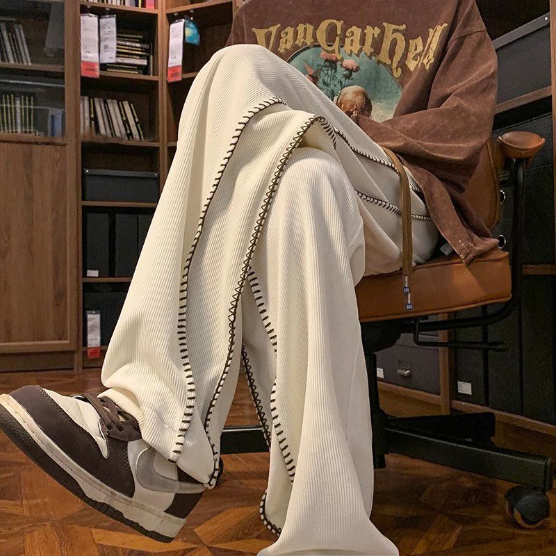 Large size L-6XL sports pants for men and women spring and summer thin sweatpants high waist straight wide-leg casual trousers