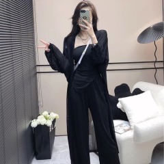 Shipped cardigan thin coat for women summer mid-length draped sunscreen laziness cape top for women