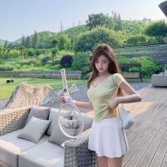 Shipped Fashionable summer accordion pleated knitted high waist tennis skirt pants micro-stretch versatile skirt short skirt women's clothing