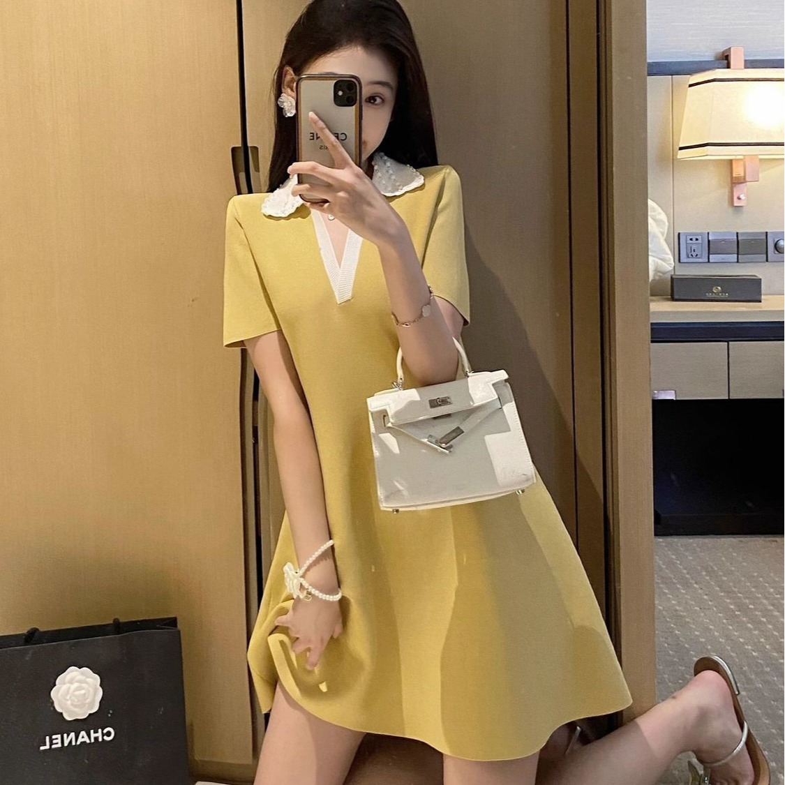 Shipped 2025 new style waist-hugging to make the celebrity temperament high-end niche French skirt