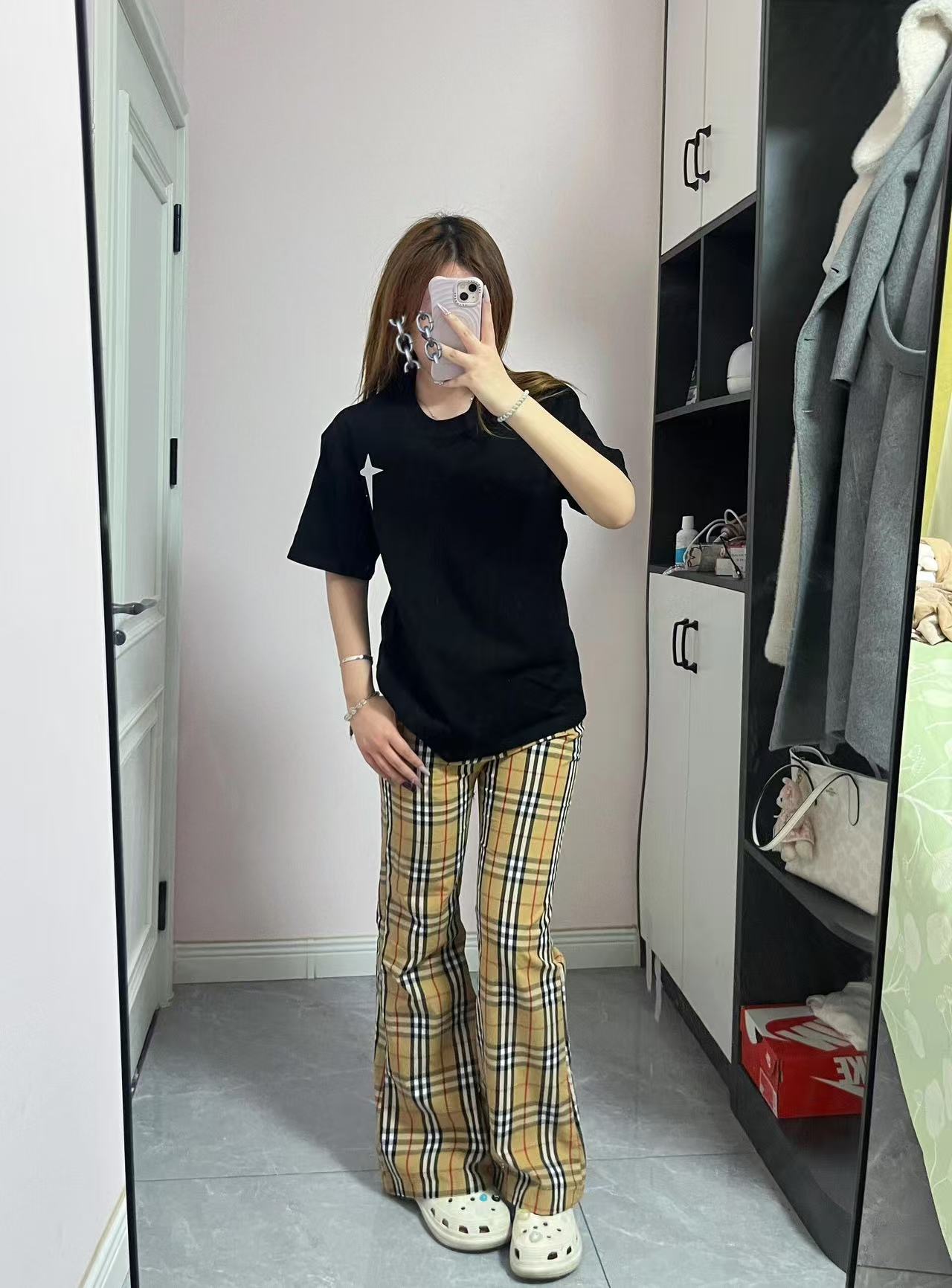 High-quality pure cotton 200g 100% cotton combed tight high-quality workmanship front and rear printing short-sleeved T-shirt for women