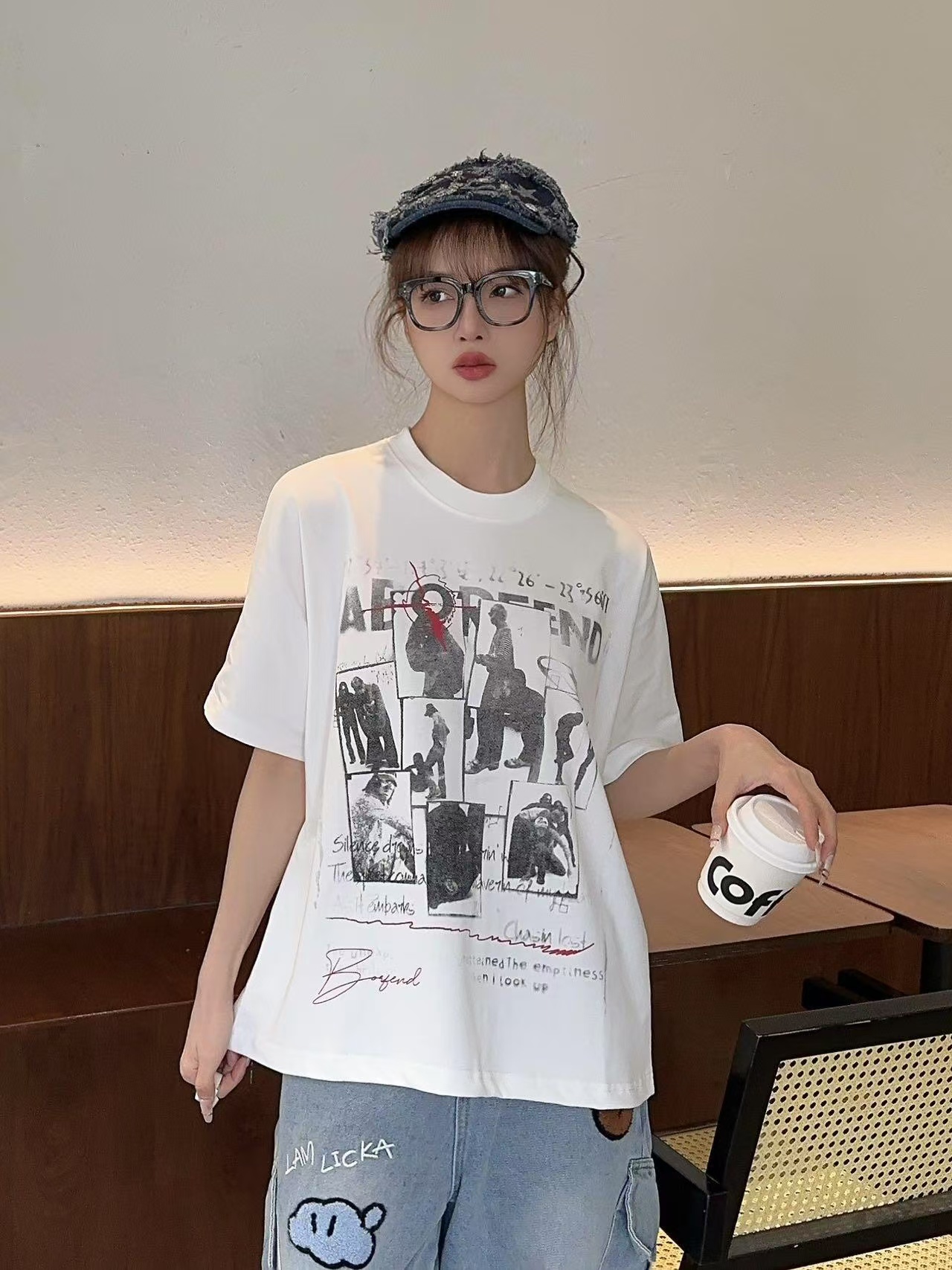 High-quality pure cotton 200g 100% cotton combed tight high-quality workmanship short-sleeved T-shirt for women
