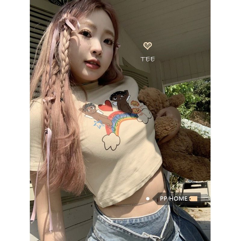 Official picture 92 cotton/8 spandex 40 210g pure cotton slim short T-shirt for women short sleeves