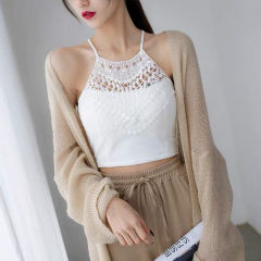 Summer bellyband with beautiful back trendy suspender vest underwear plus breast pad for summer bellyband for women