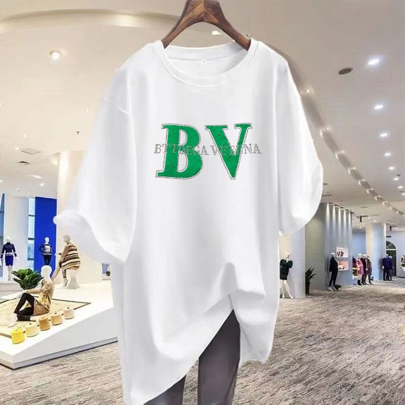 Cute and fashionable mother suit 2025 European short-sleeved T-shirt for women's summer new versatile mid-length loose