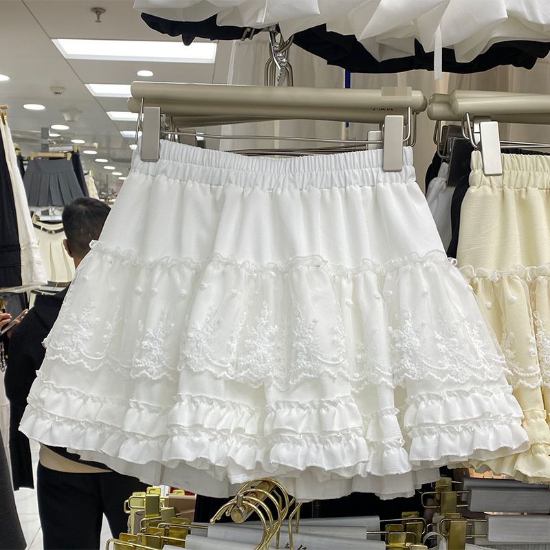 Original French ballet style lace cake short skirt A-line sweet age-reducing skirt for women