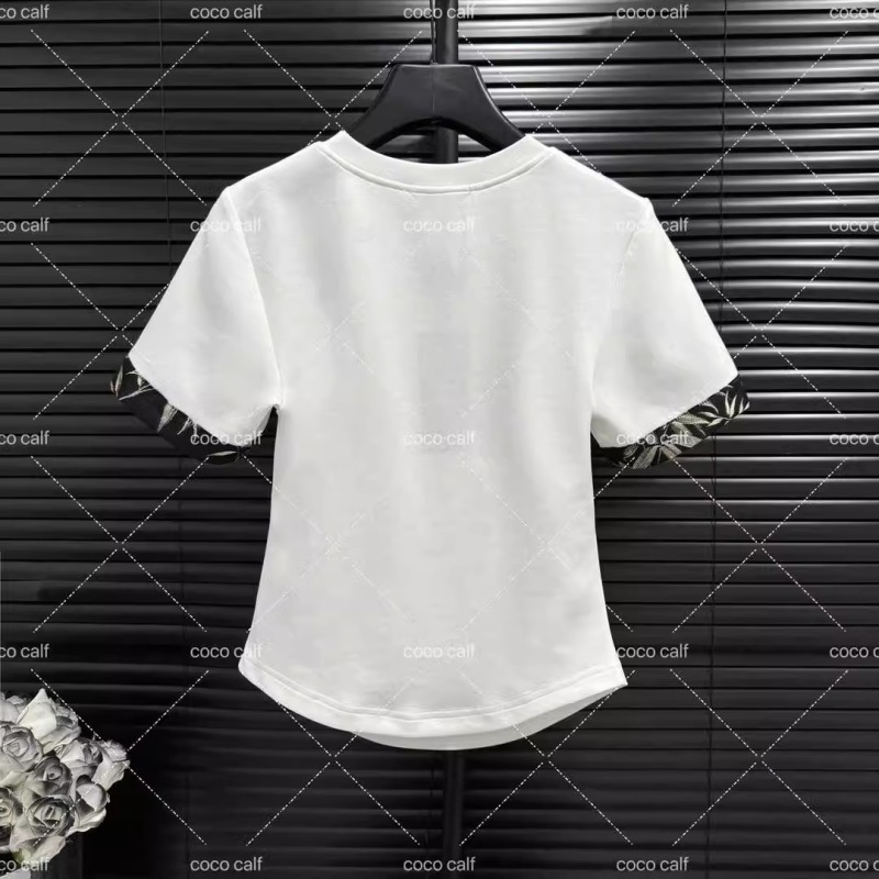 New Chinese style bamboo forest ink color buckle high-end short-sleeved top 2025 spring and summer new style