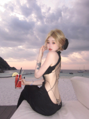 Real shot Customized bows dress Cobweb straps backless metal butterfly hollow long skirt