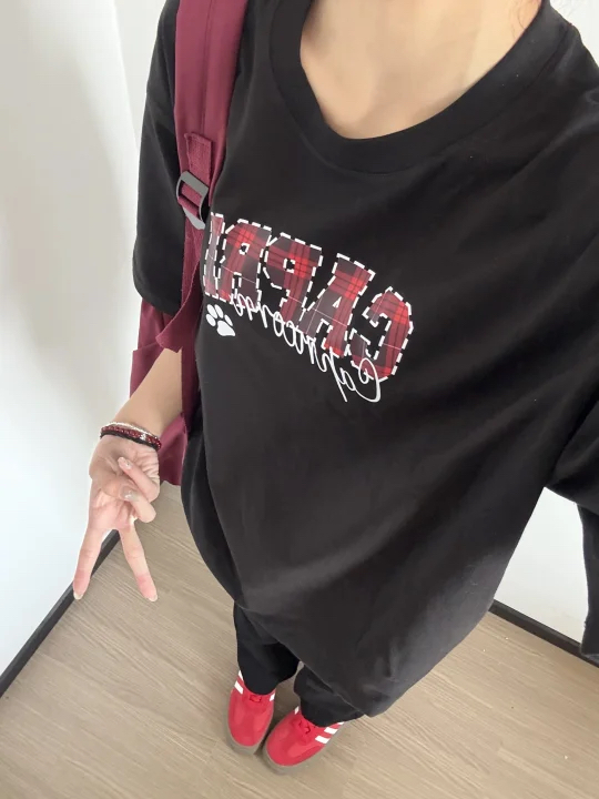High-quality pure cotton 200g combed tight 100% cotton live broadcast same product front and rear printing loose short-sleeved T-shirt