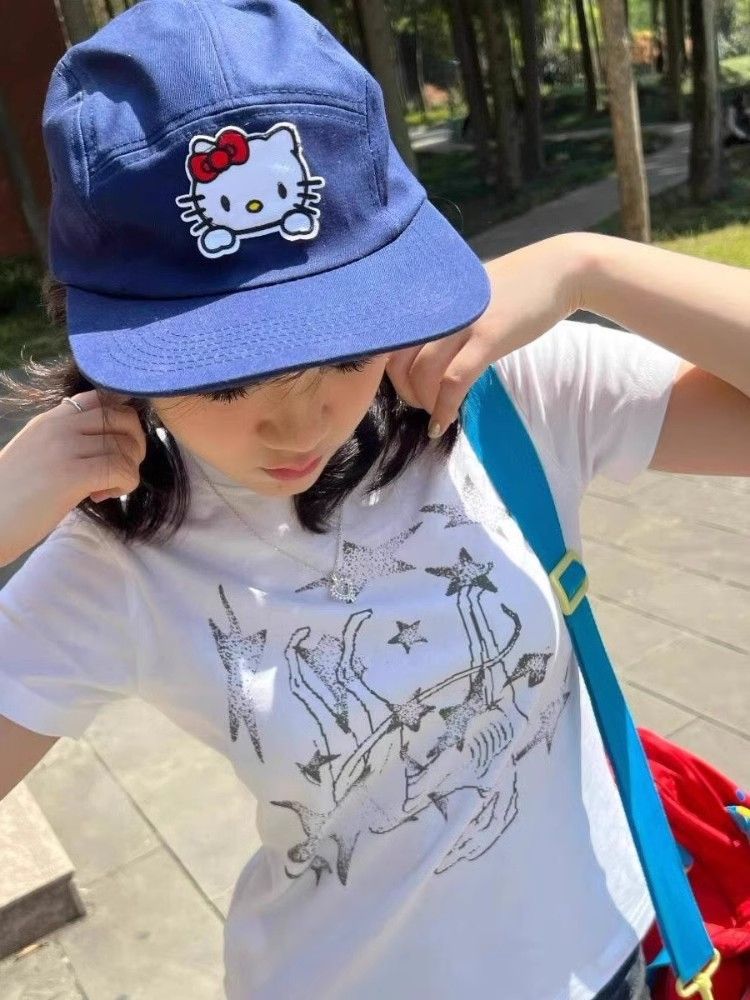 1*1 pure cotton, regular front shoulder short sleeves, high elastic new summer slim and stylish top