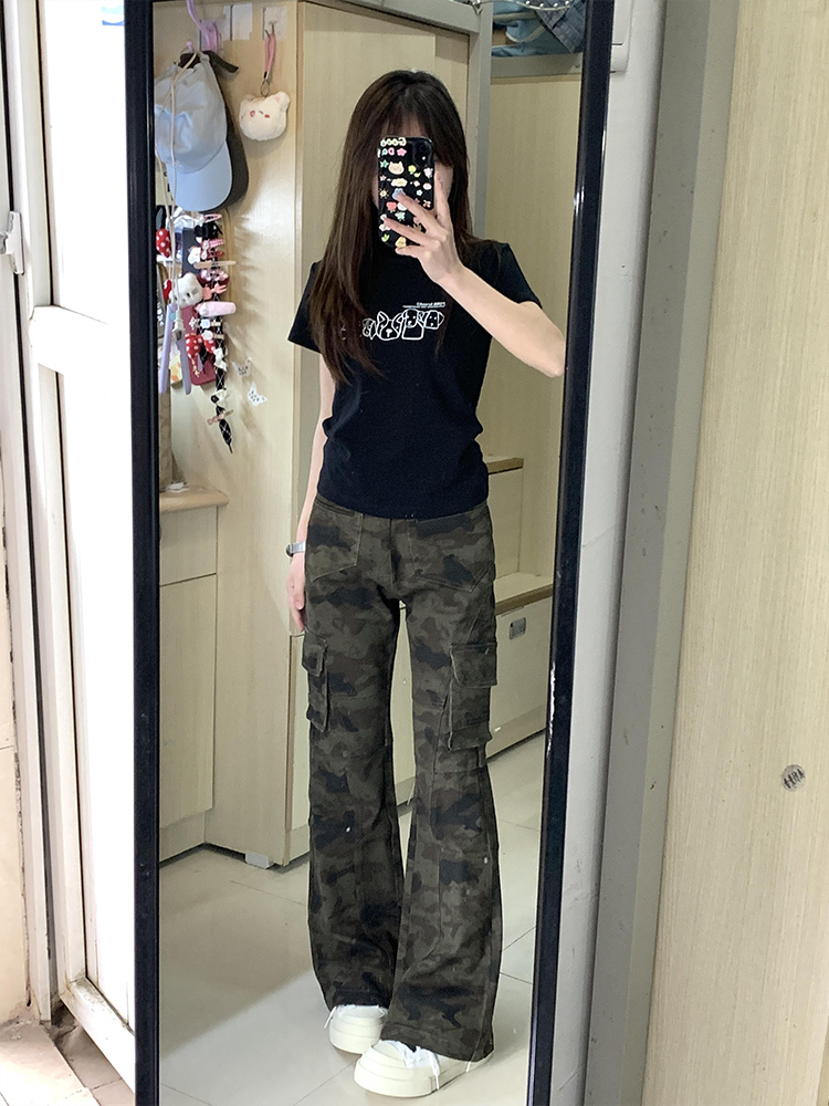 High-quality pure cotton 210g 40 pieces Odale 92 cotton 8 spandex printed hot girl slim short-sleeved T-shirt for women