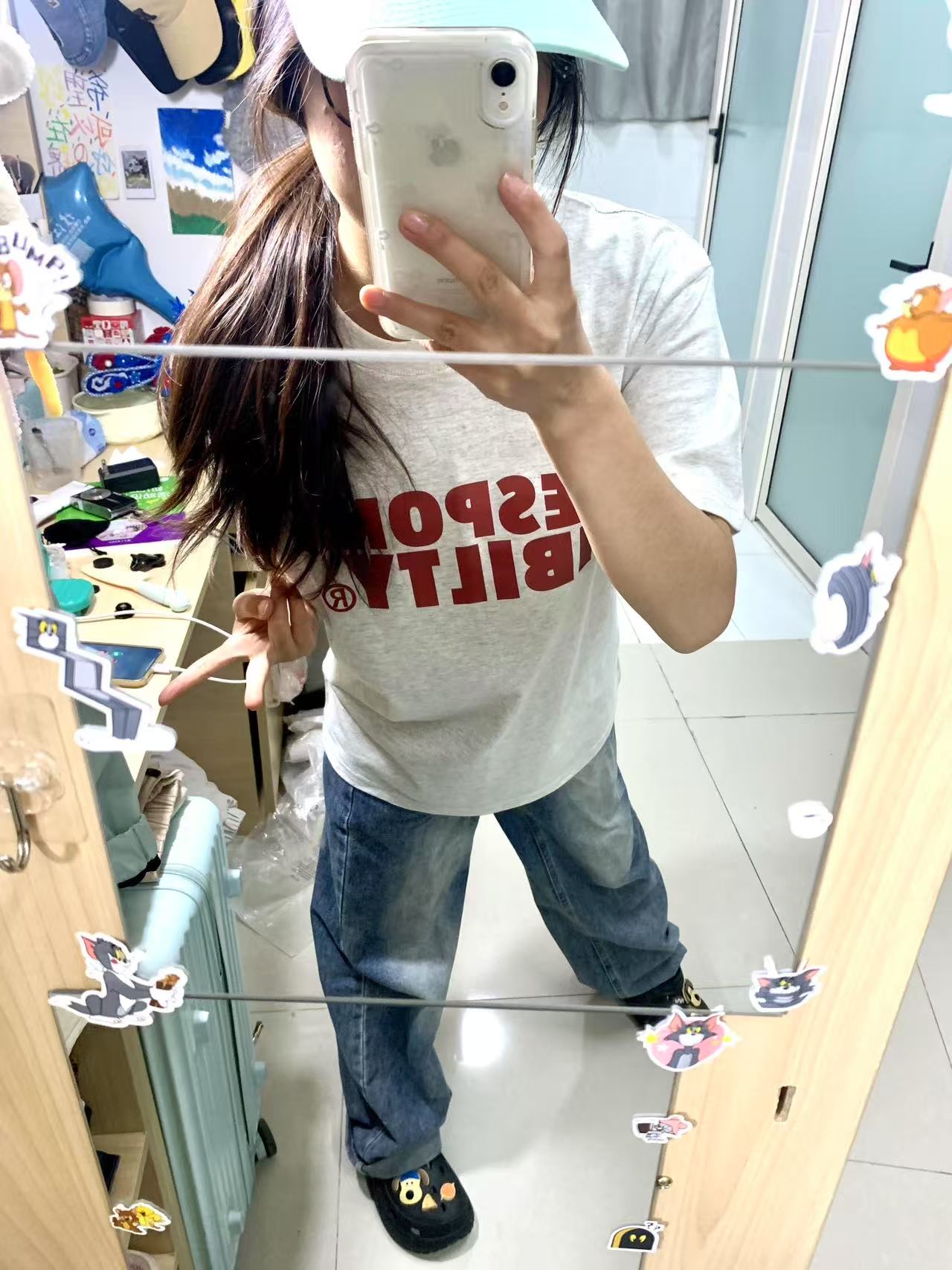 High-quality pure cotton 230g combed tight feel and smooth high-quality workmanship for women's short-sleeved T-shirt