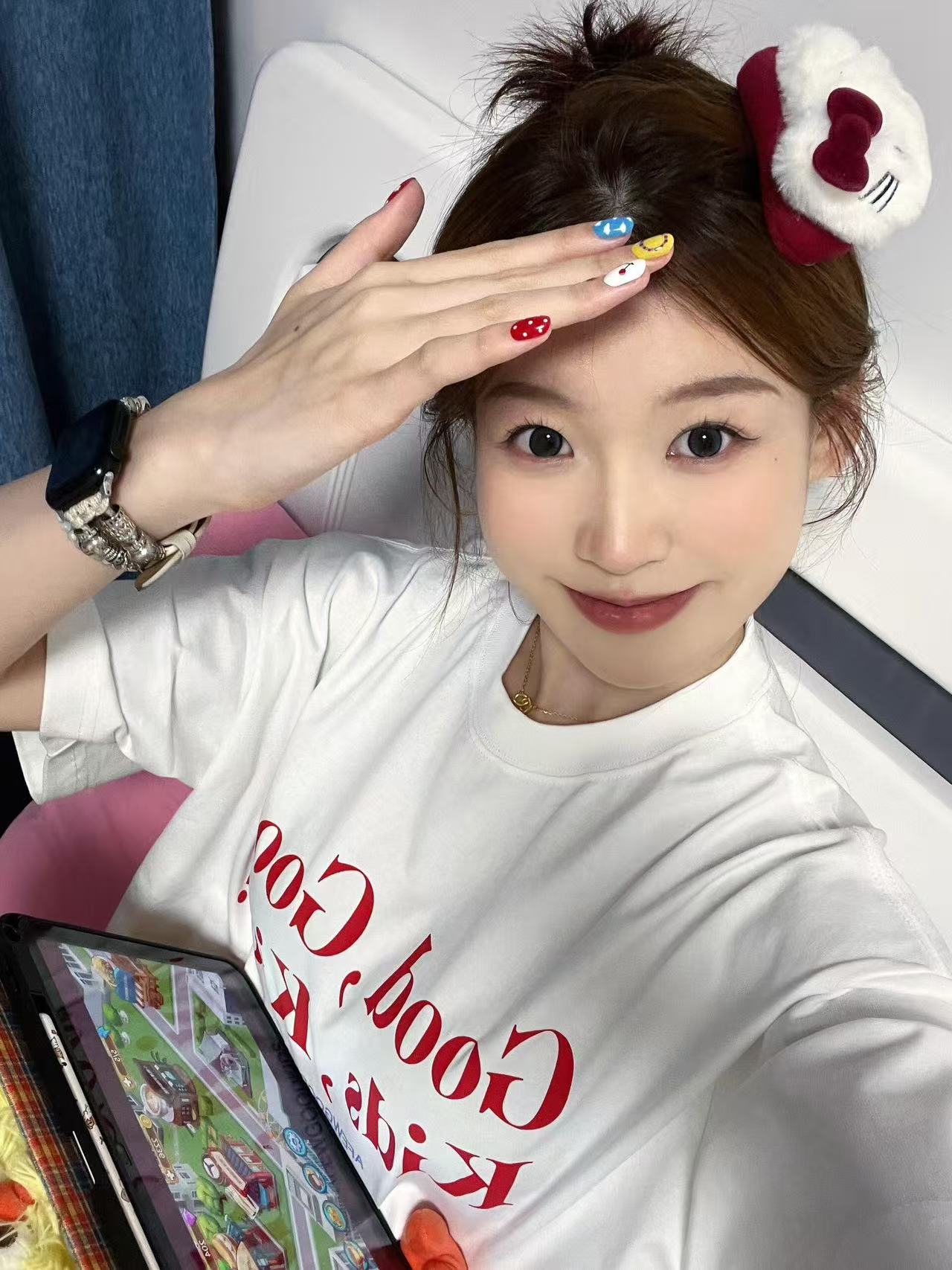 High-quality pure cotton 200g 100% cotton combed tight high-quality workmanship short-sleeved T-shirt for women