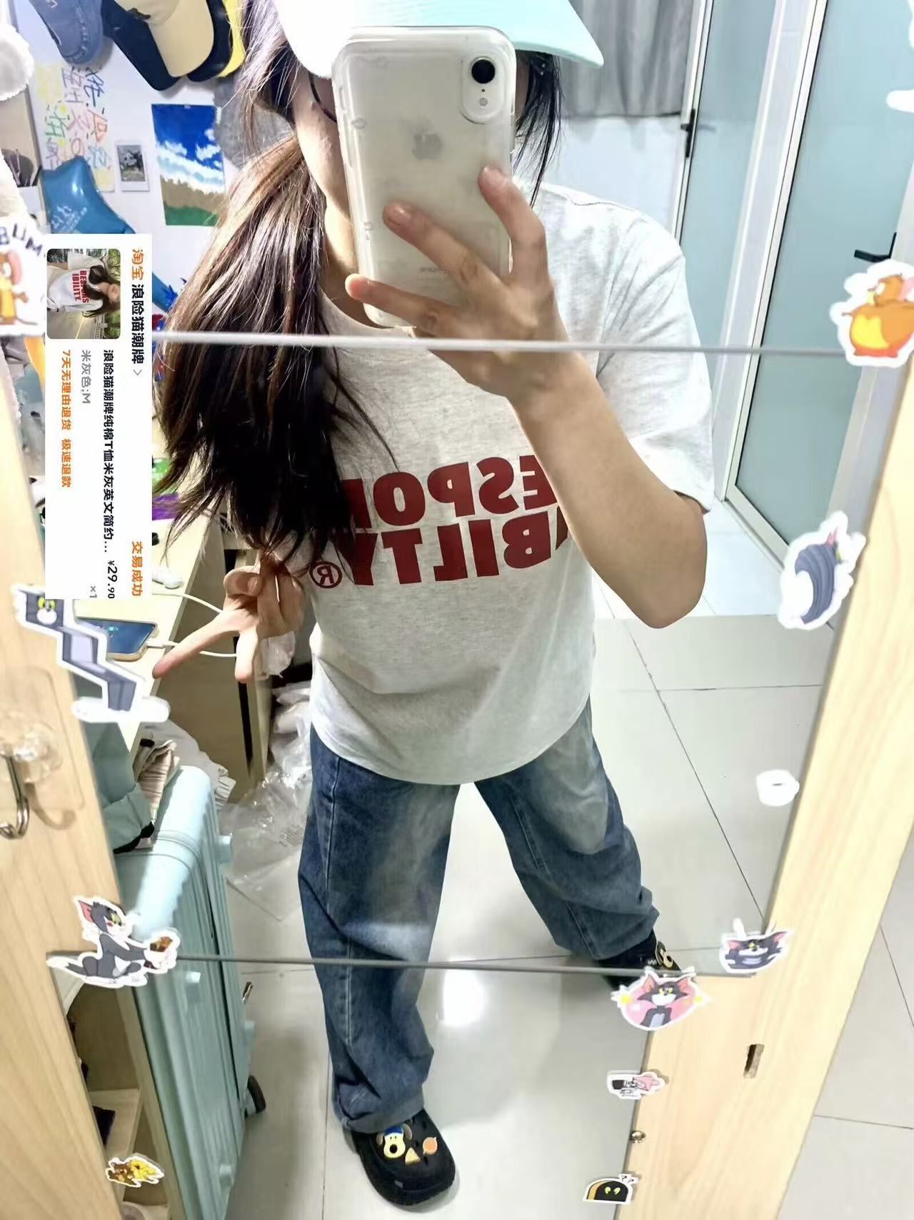 High-quality pure cotton 200g 100% cotton combed tight high-quality workmanship short-sleeved T-shirt for women