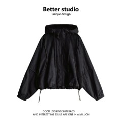 Original raw materials short hooded sun protection clothes for women in summer small sports jacket for jacket sun protection clothes