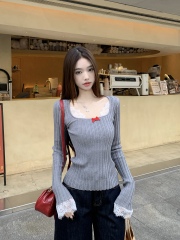 Real photos~ Women's high-end design tops for sweaters and women