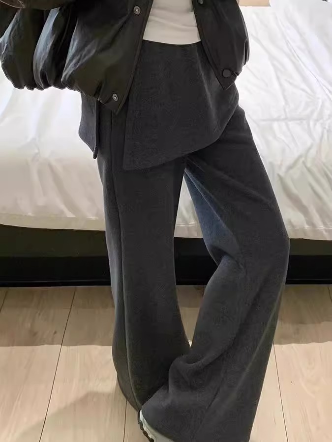 Original method #后后后后后后后后后后后后后后 2025 early spring new fake two-piece skirt slightly flared trousers for women