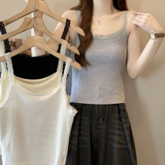 Real-life lace suspender vest women's inner wear design niche outside wear pure sweet and spicy slim base slim top