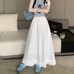 Real shot of the new spring and summer French elephant elastic waist strap skirt sweet age-reducing half-length skirt