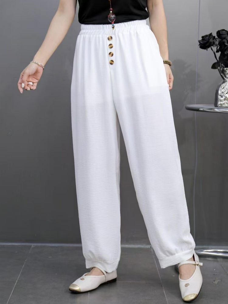 Cotton Linen New Harem Pants Cotton Linen 2025 Summer Loose Plus Size 9-inch Casual Pants for Men and Women