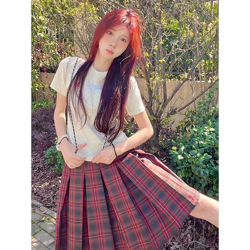 Short printed cute short-sleeved T-shirt for women's summer round neck top