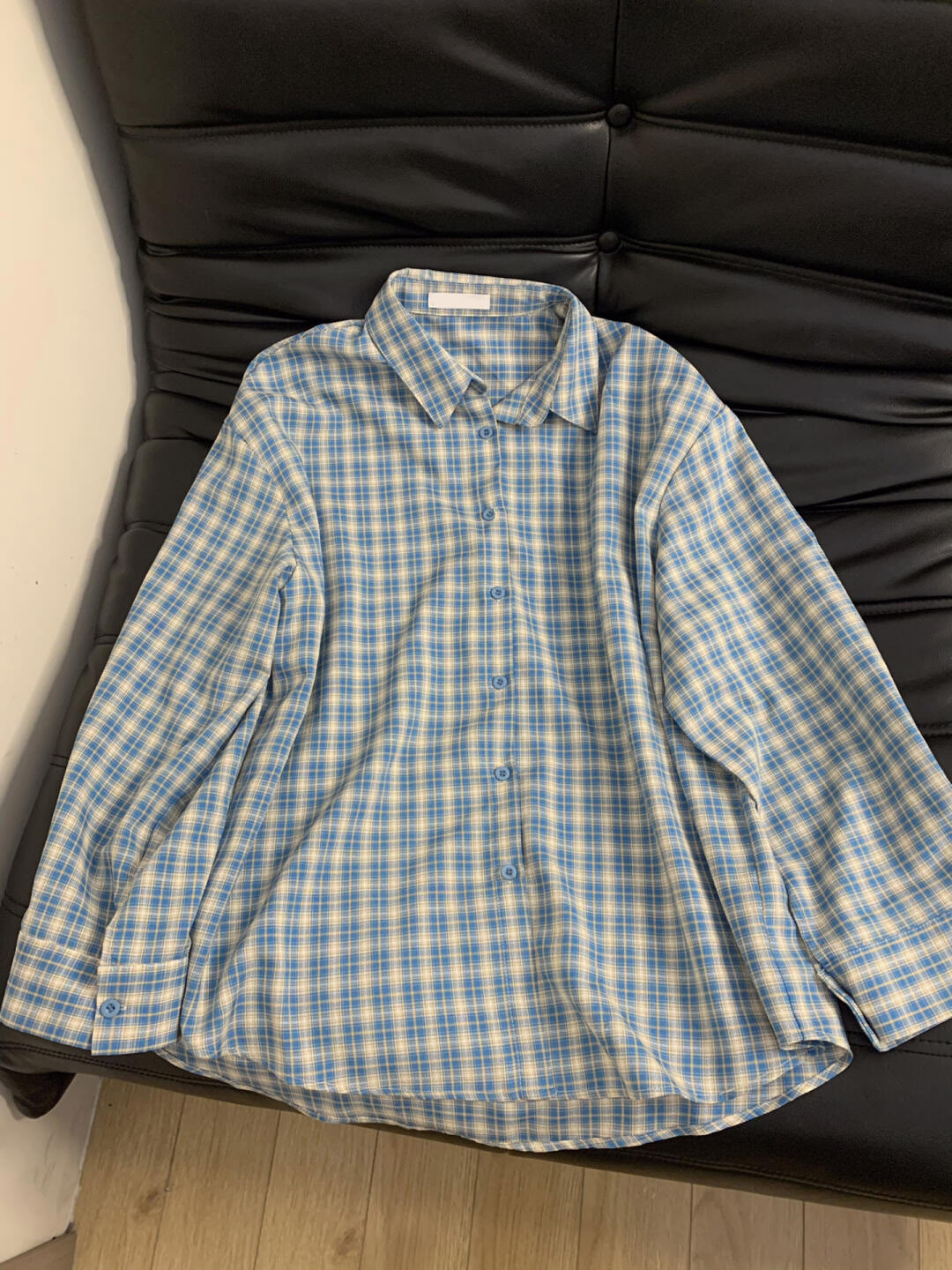 Great laid-back and versatile vibe! Color-blocked Japanese checkered shirt women's early autumn retro loose casual long-sleeved jacket