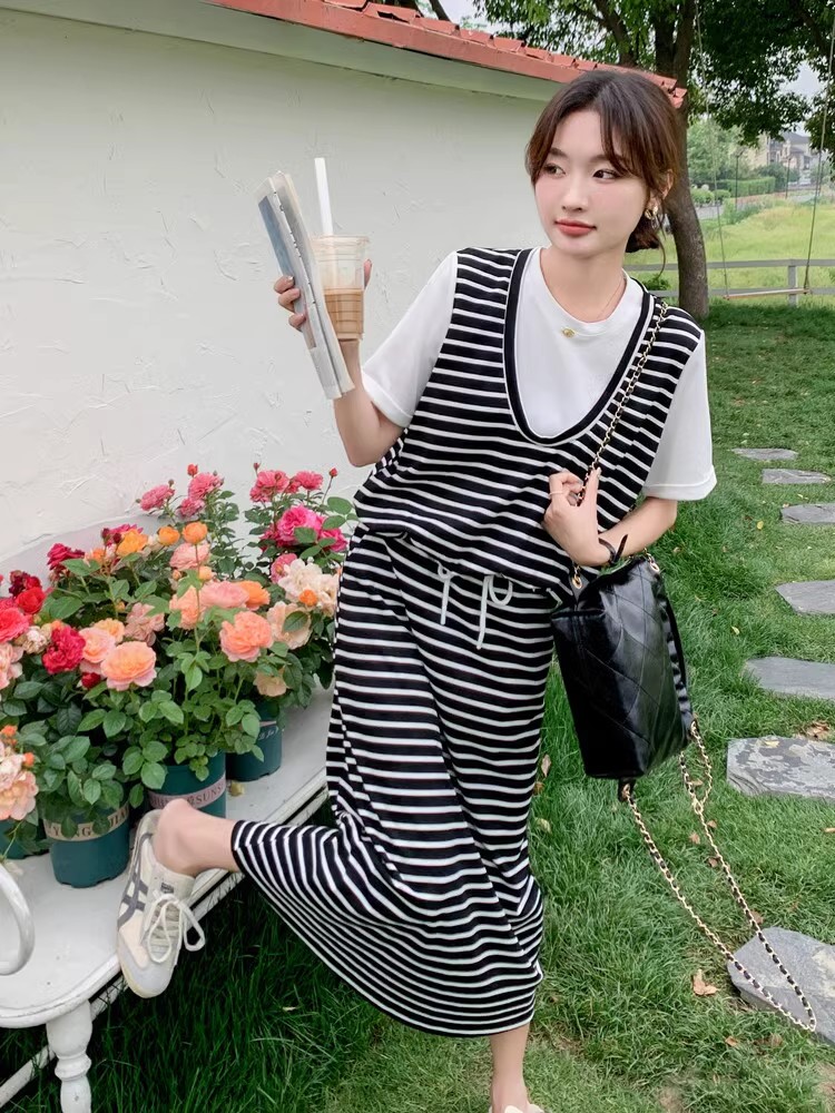韓系法式v領綁帶蕾絲拼接針織衫上衣女春秋款設計感純欲短袖t恤