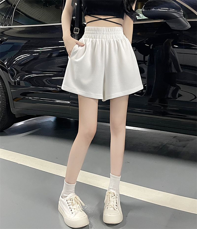 703#-實拍夏季新款寬鬆休閒顯瘦闊腿百搭短褲女