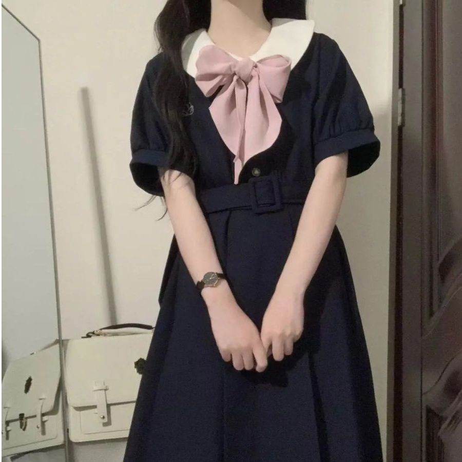 森系學院風夏季新款連衣裙