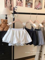 High-quality waist-high loose bell-bottom skirt for women, summer new A-line skirt, fluffy skirt, short skirt