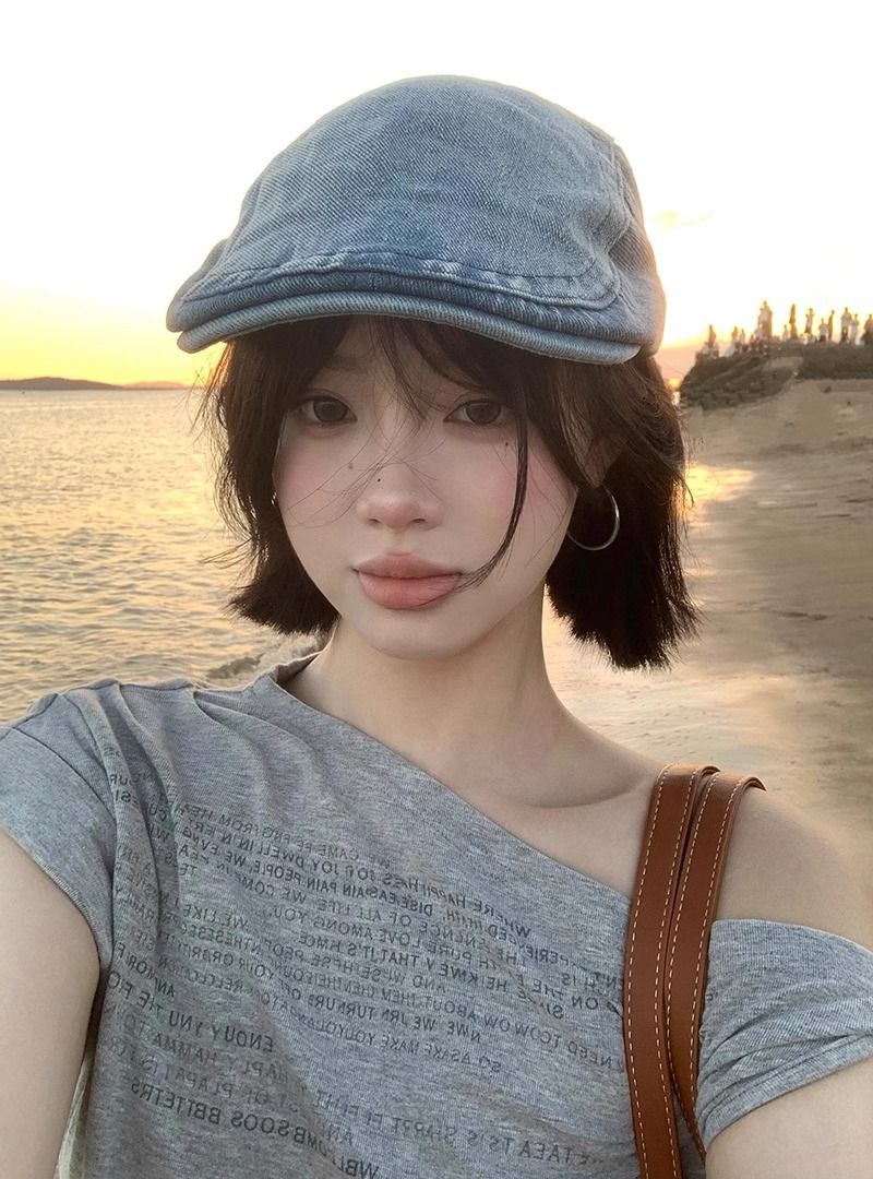 純棉 40支210克 92棉8氨綸 褶皺斜肩短袖