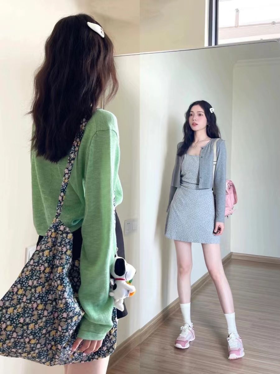 防曬衣翠綠色慵懶風防曬衣長袖春夏外套罩衫女短款上衣