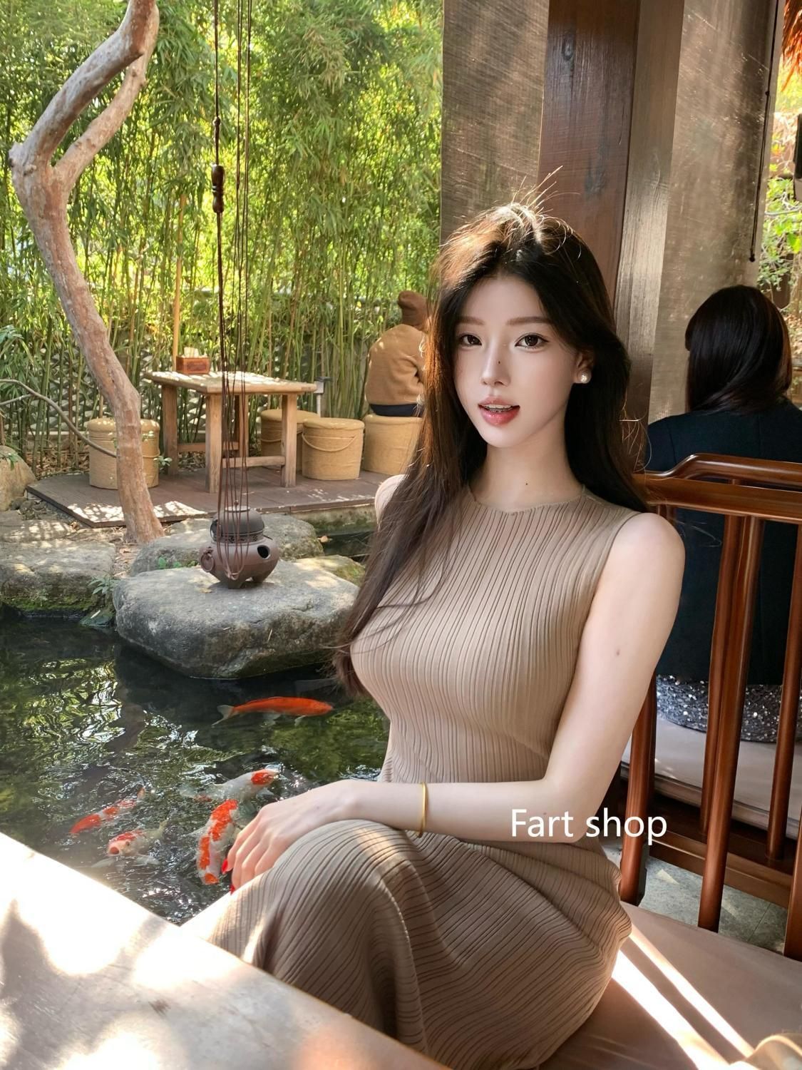 ~溫潤如玉~夏季高級感修身包臀長裙純欲肌理感收腰連衣裙女