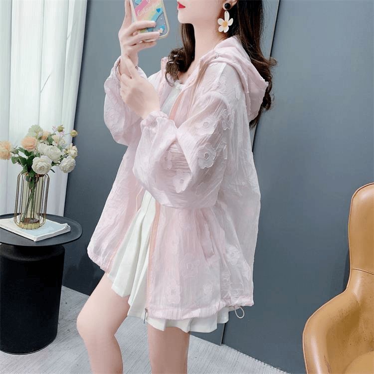 First release of spring and summer retro versatile design long-sleeved hooded shirt for women