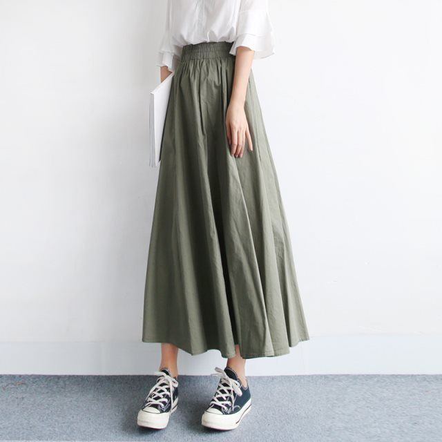 Japanese skirt 2025 summer new large size women's fashion umbrella skirt Hong Kong style big hem skirt A-line skirt