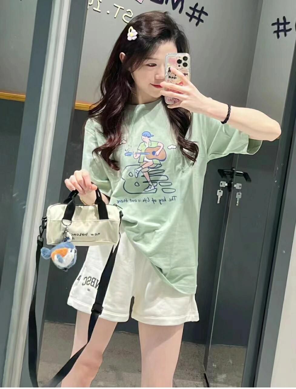 休閒寬鬆純棉運動套裝女夏季新款韓版百搭短袖短褲網紅兩件套