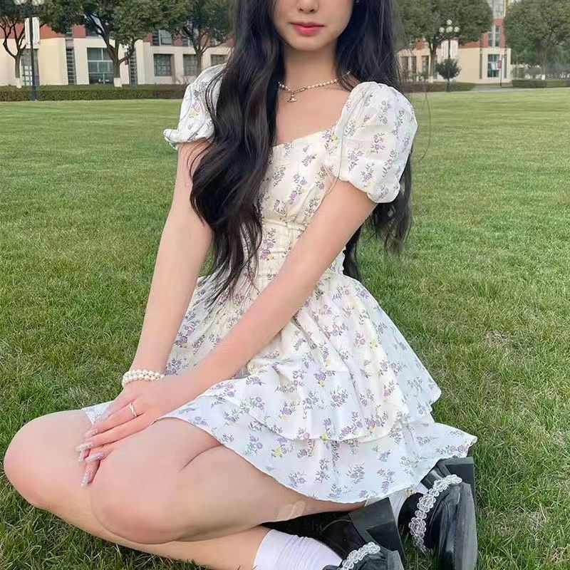 國風新中式碎花吊帶裙2025年新款夏季度假風設計感印花長裙子上衣