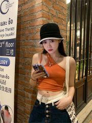 莫代爾設計感無袖吊帶背心女春夏季顯瘦百搭打底上衣內搭修身