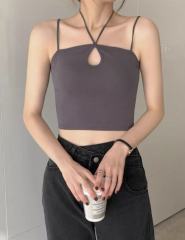 2025春夏新鏤空百搭內穿外純欲少女帶墊吊帶ins美背韓日減齡顯瘦K