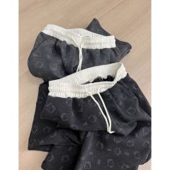 高級感垂感直筒闊腿褲女春款卡通貓鬆弛慵懶風百搭休閒拖地褲子女